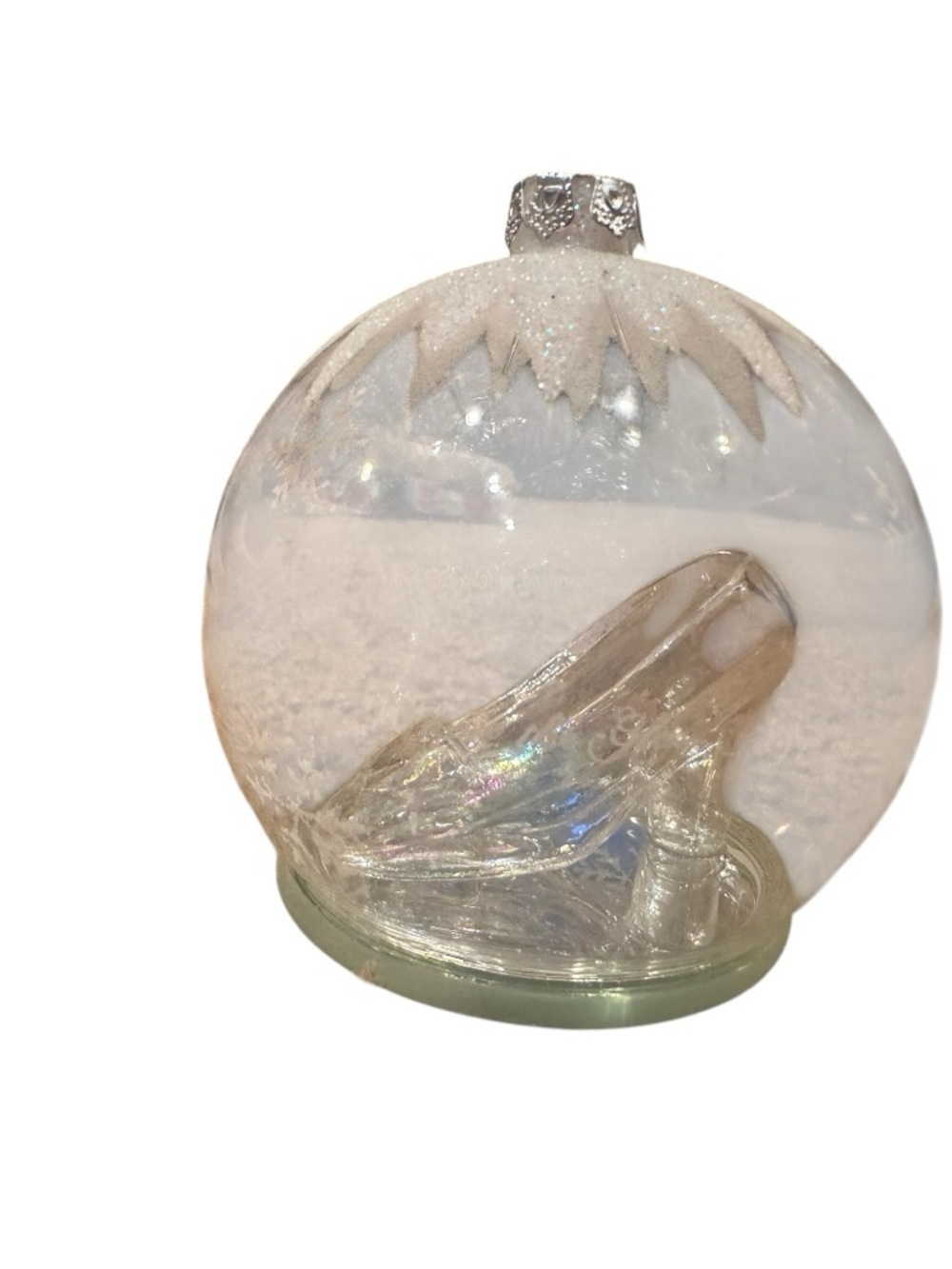 Disney Parks Official Cinderella Glass Slipper Glitter Snowflake Ornament - Picture 3 of 8